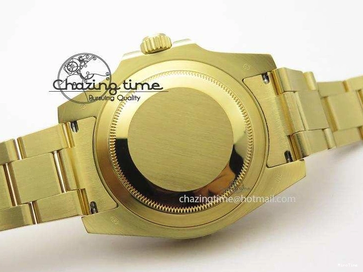 MiroTime 0116 RelaxedFit GMT-Master II 116718 LN Bp-Maker Best Edition YG Wrapped Bezel Black Dial On YG Bracelet ETA 3988